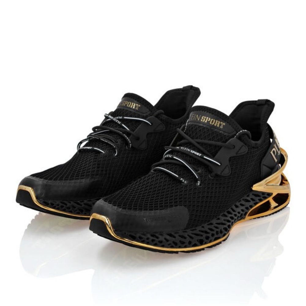 Philipp Plein Sport Thunder Force GenX 01 Black Gold Sneakers - Picture 3 of 12